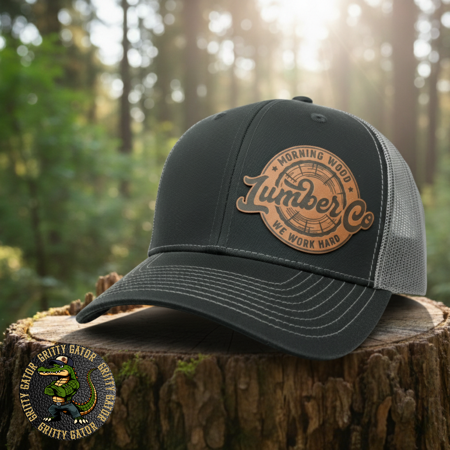 Morning Wood Lumber Co. (We Work Hard) Patch Hat