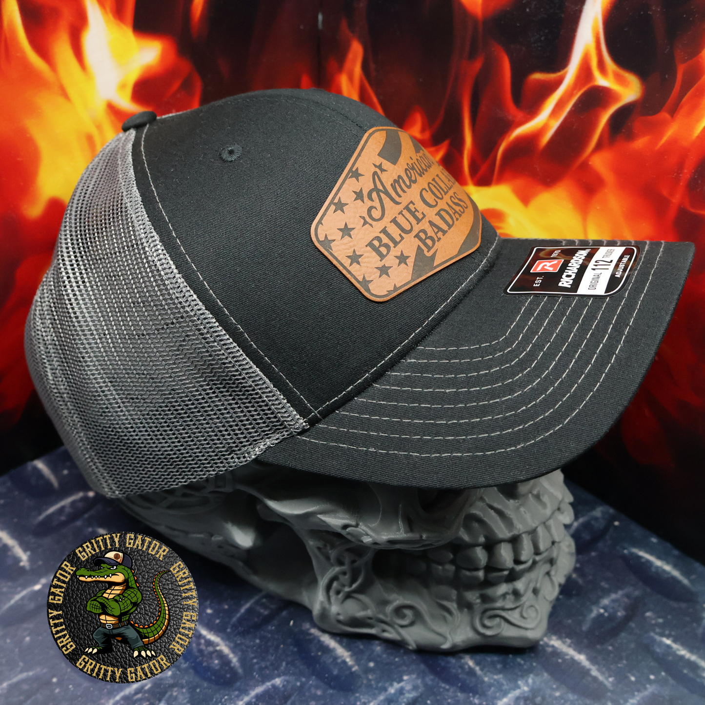 American Blue Collar Badass Patch Hat