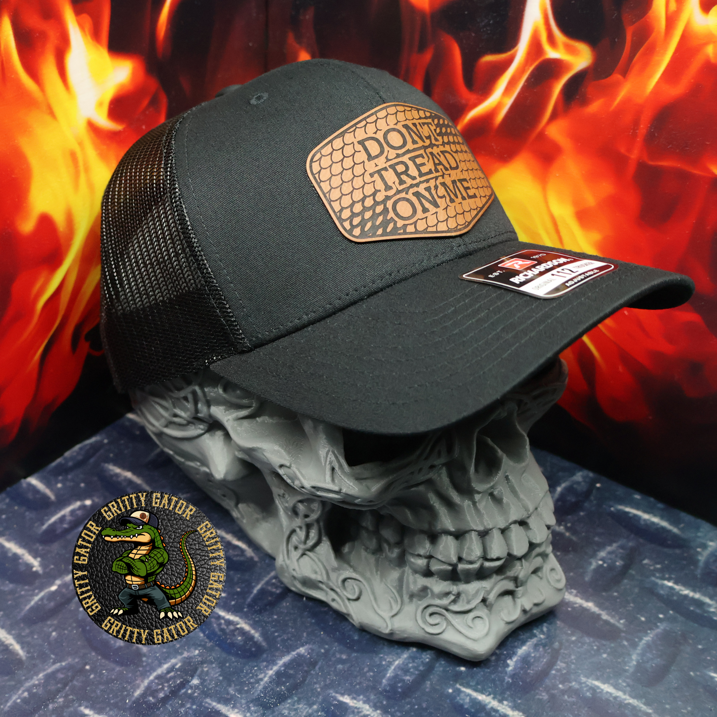 Don't Tread on Me Gadsden Snakeskin Patch Hat