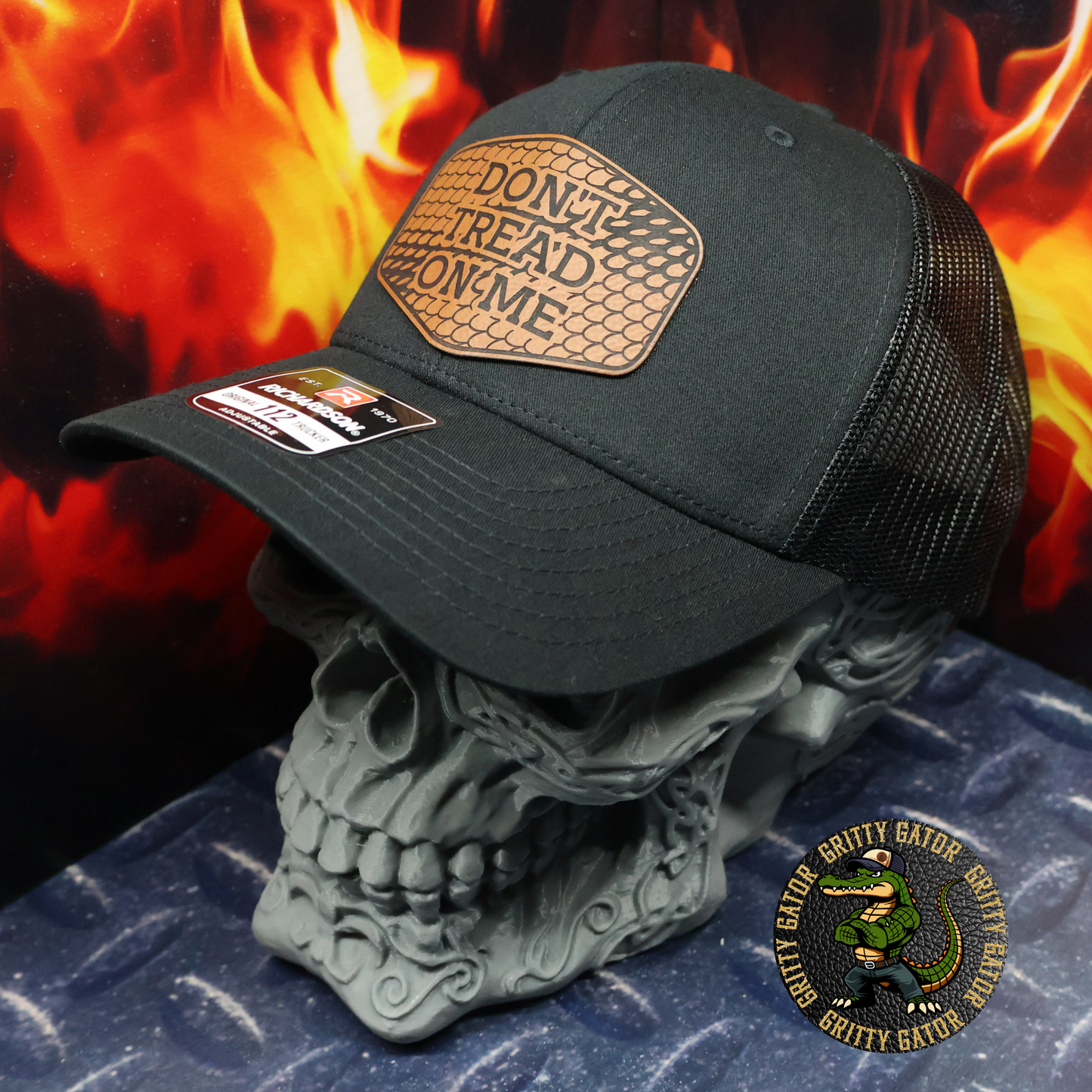 Don't Tread on Me Gadsden Snakeskin Patch Hat