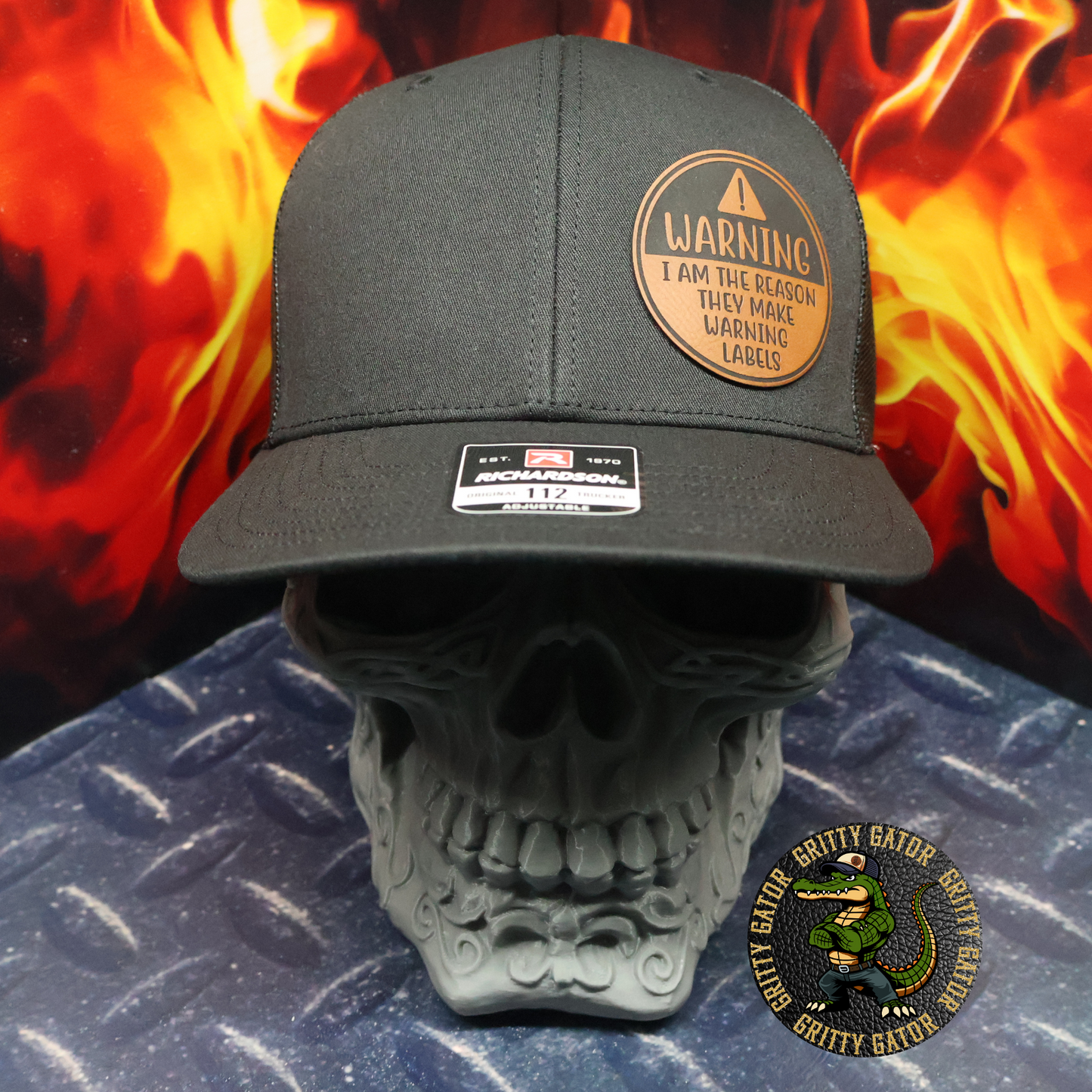 Warning Label Patch Hat