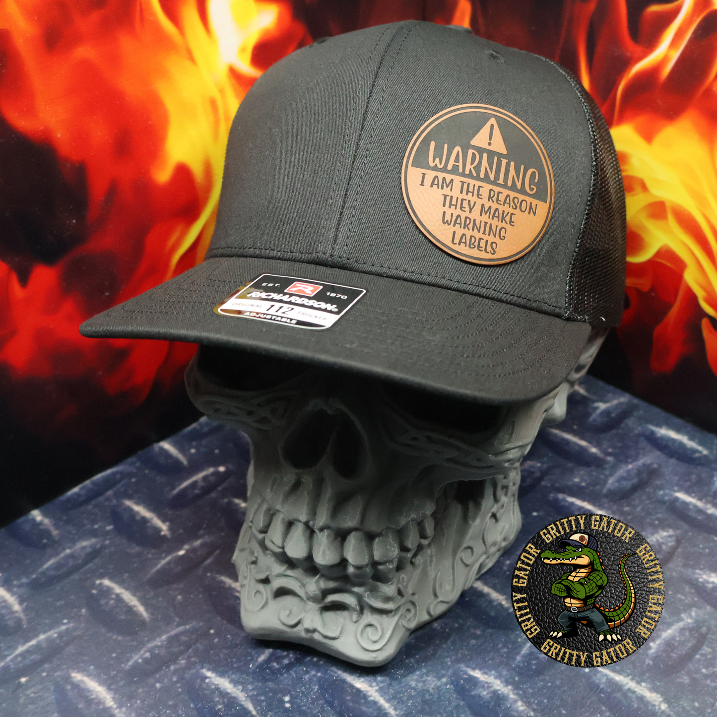 Warning Label Patch Hat
