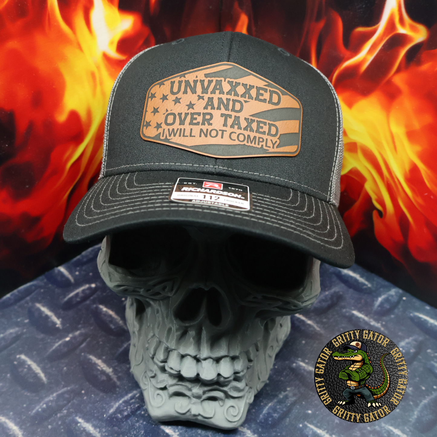 Unvaxxed and Overtaxed Patch Hat