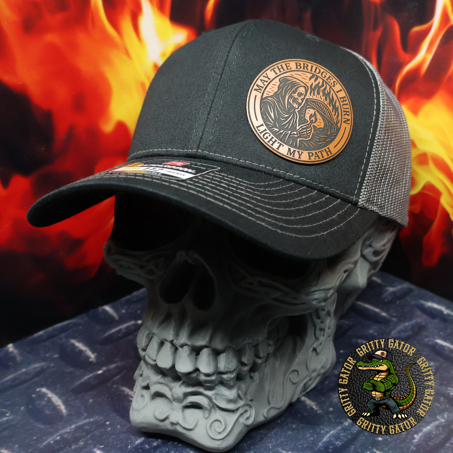 May the Bridges I Burn Light My Path Patch Hat