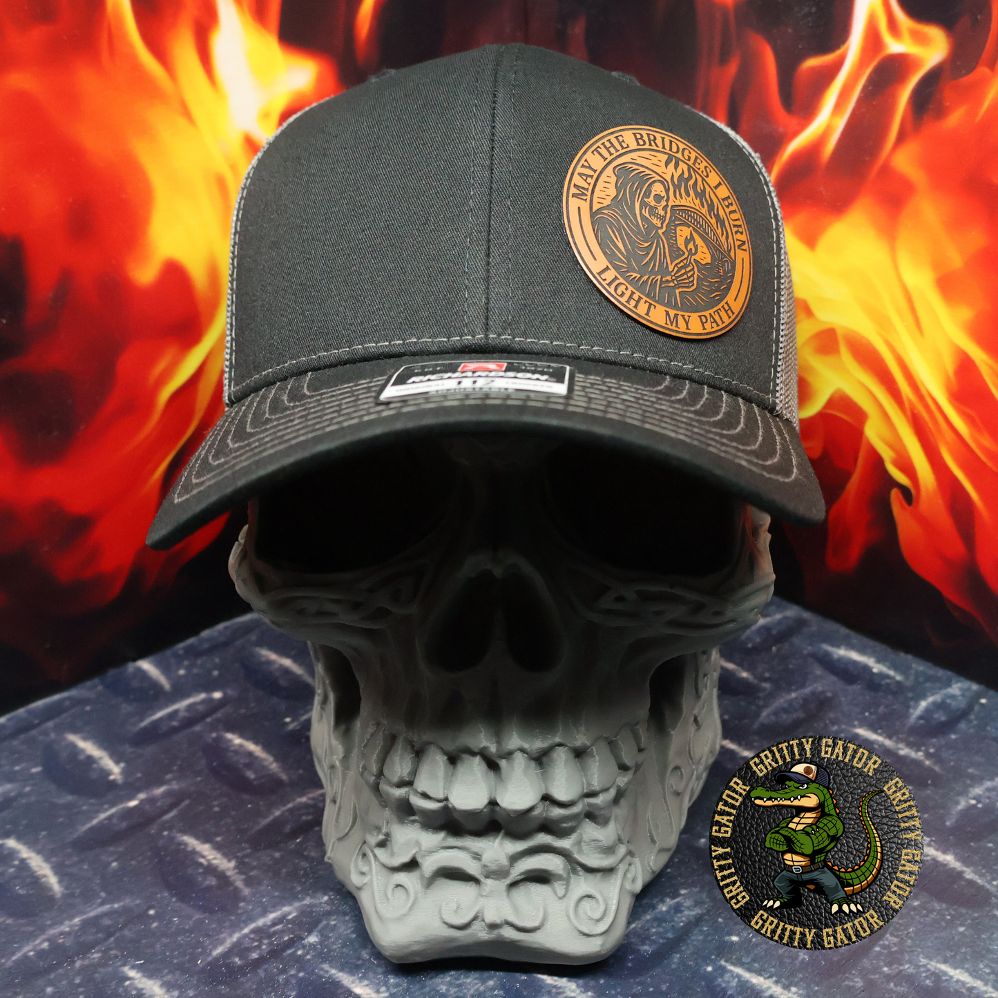 May the Bridges I Burn Light My Path Patch Hat