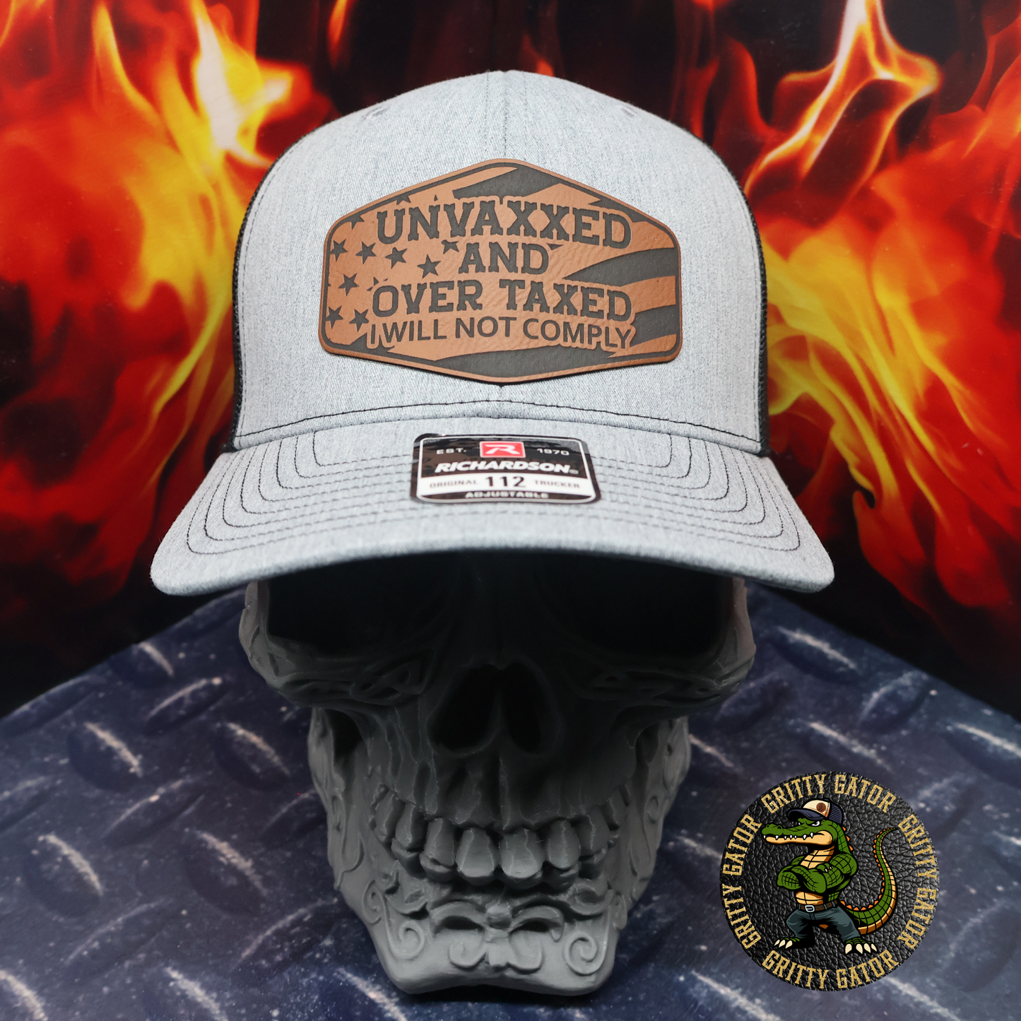 Unvaxxed and Overtaxed Patch Hat
