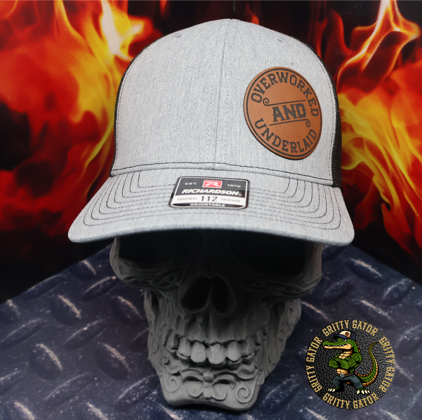 Overworked and Underlaid Patch Hat