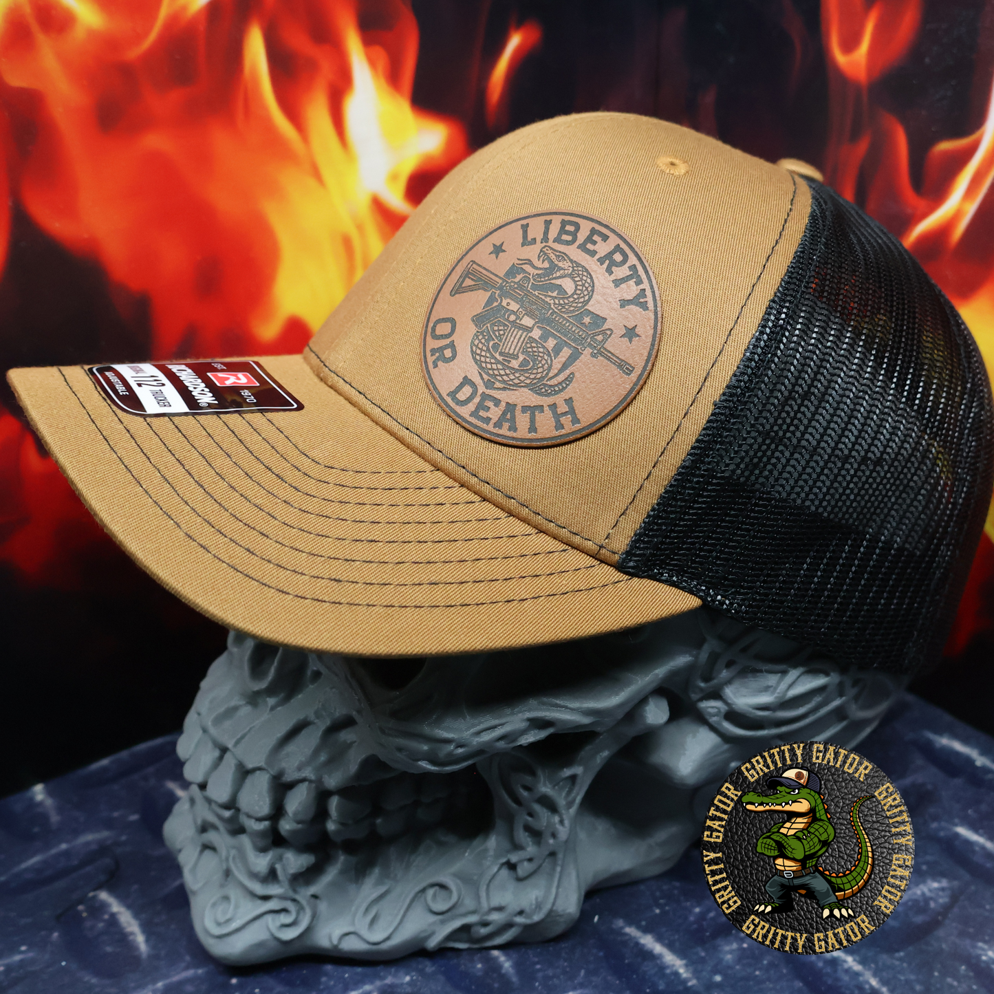 Liberty or Death Snake Patch Hat