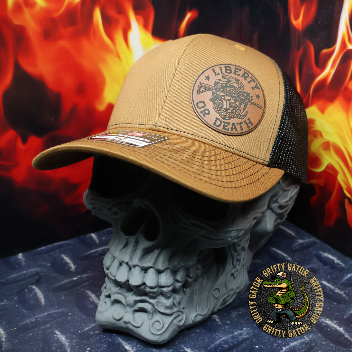 Liberty or Death Snake Patch Hat