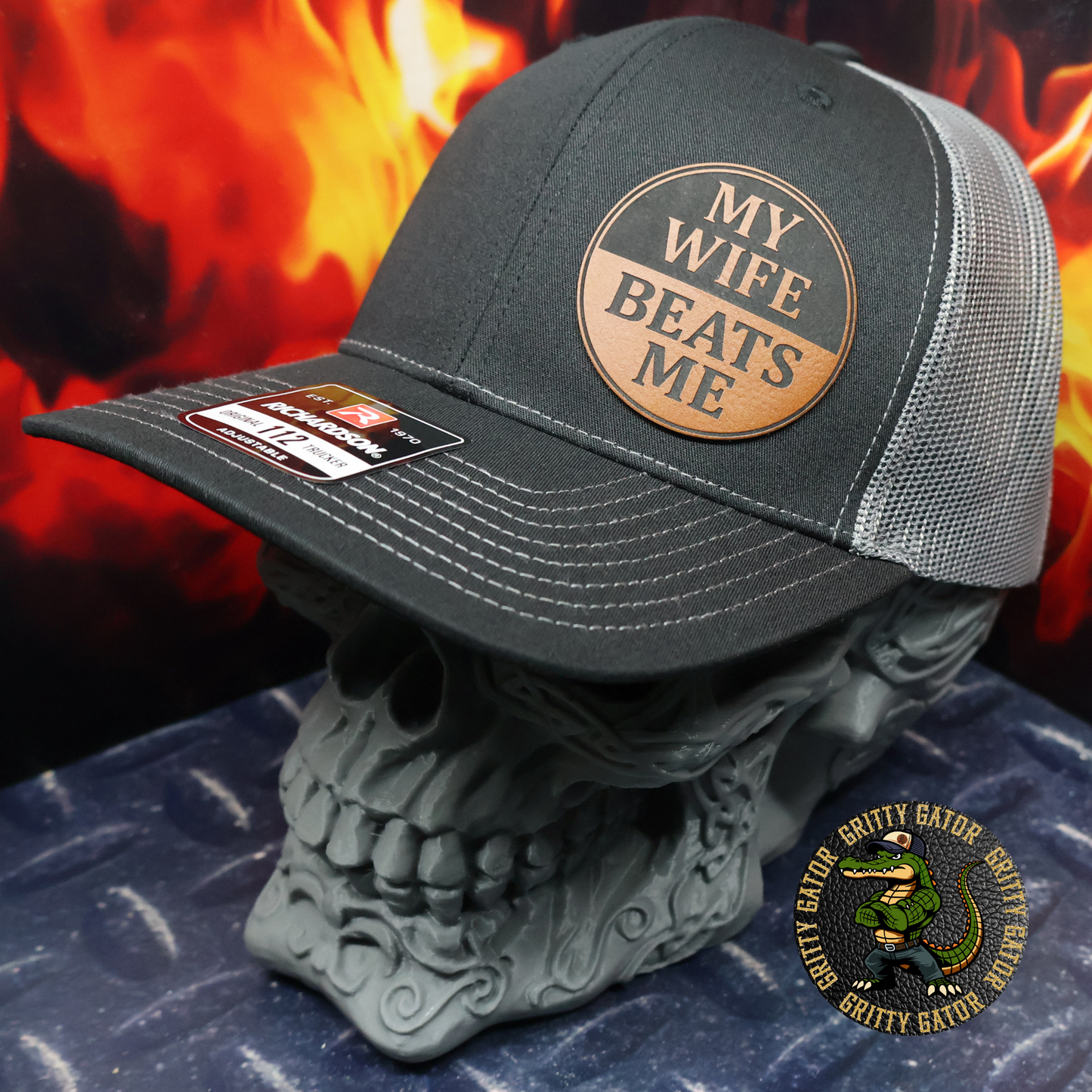 My Wife Beats Me Patch Hat