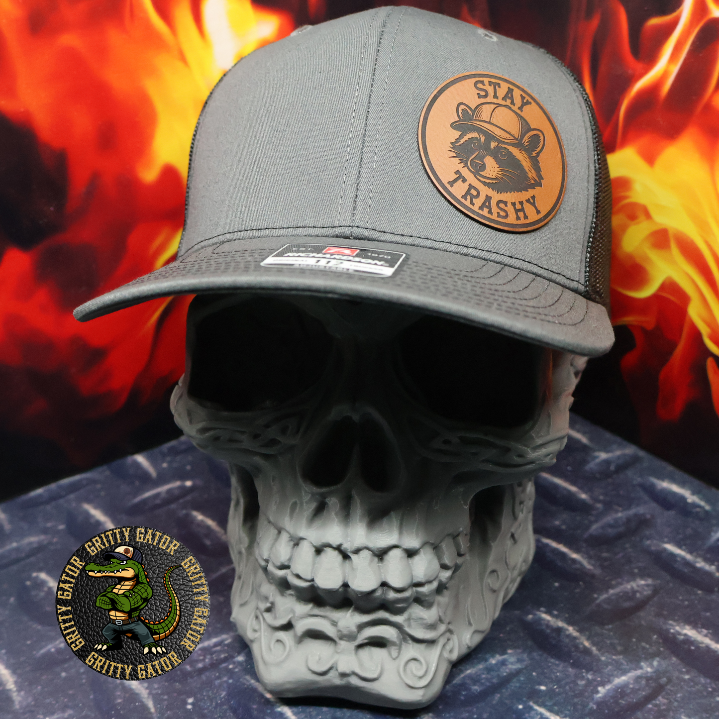 Stay Trashy Raccoon Patch Hat