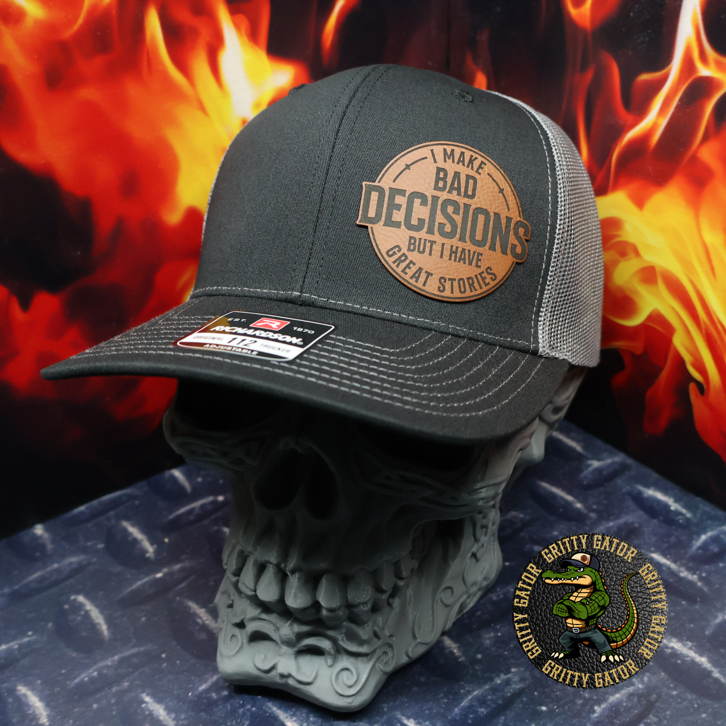 Bad Decisions Great Stories Patch Hat