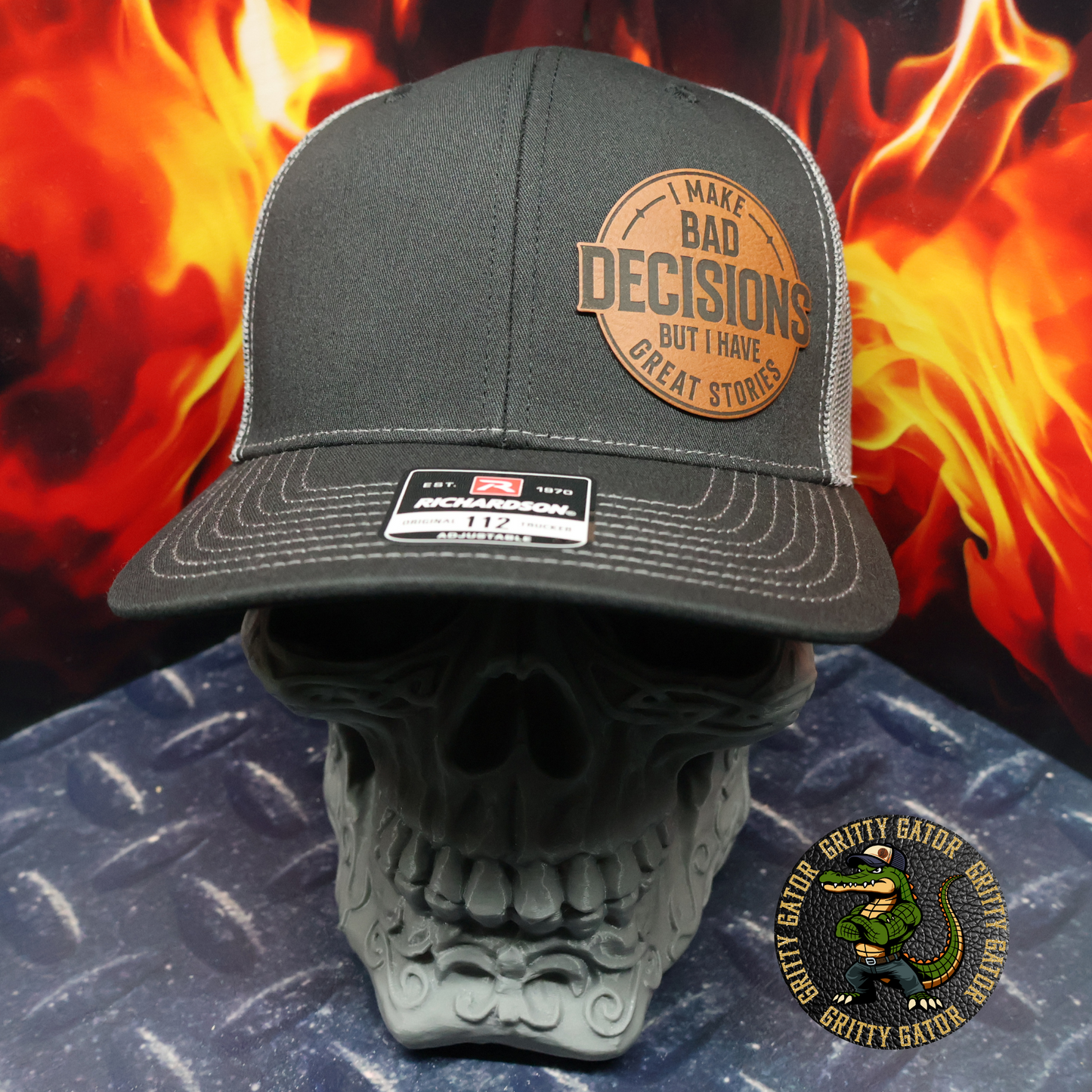 Bad Decisions Great Stories Patch Hat