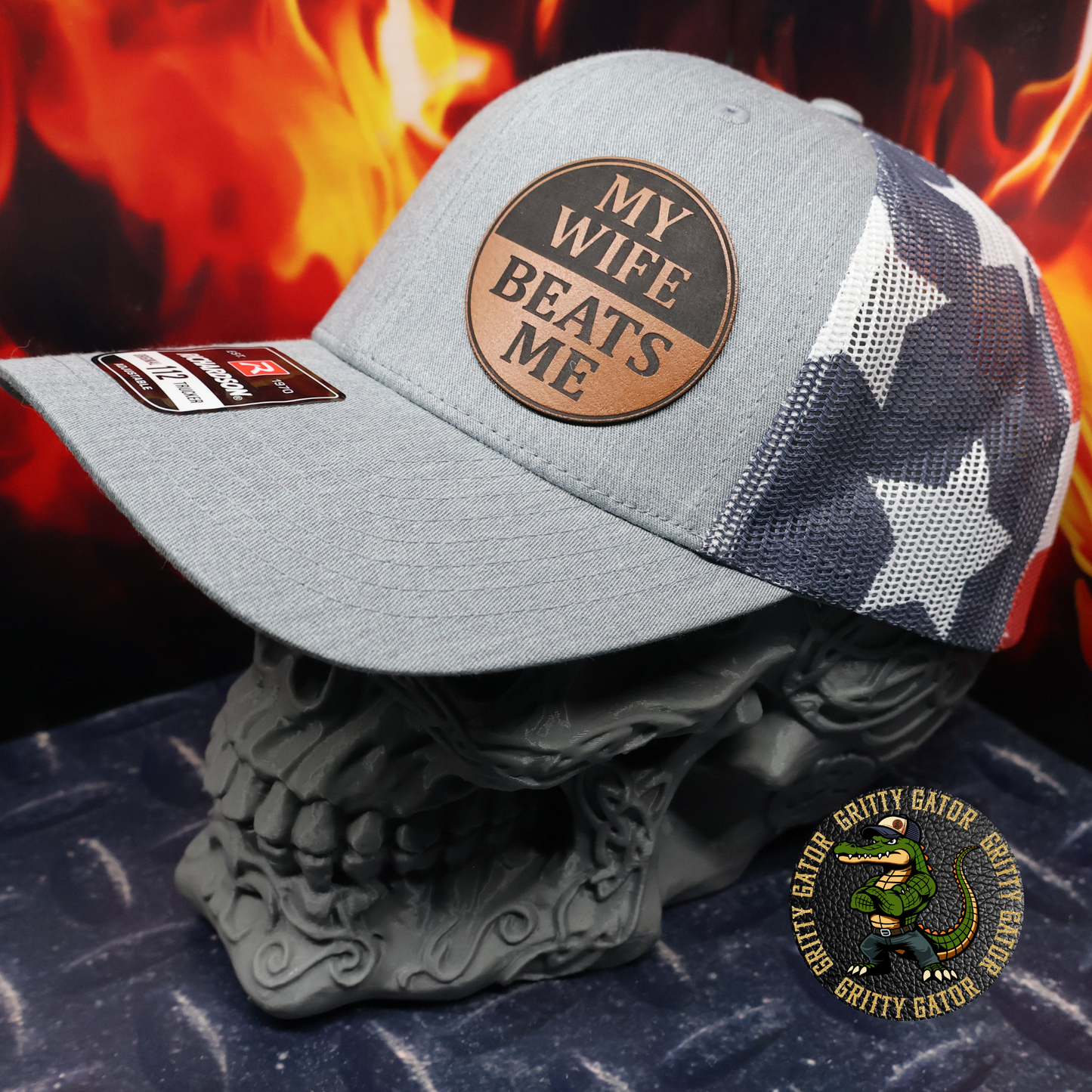 My Wife Beats Me Patch Hat