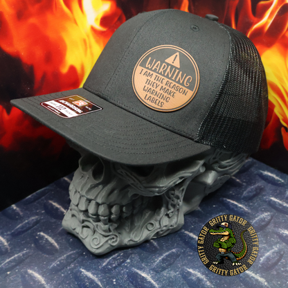 Warning Label Patch Hat