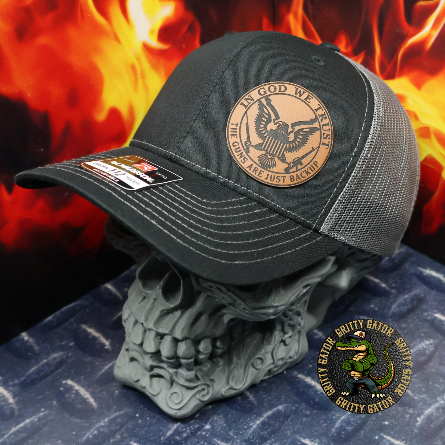 In God We Trust, The Guns Are Just Backup Patch Hat