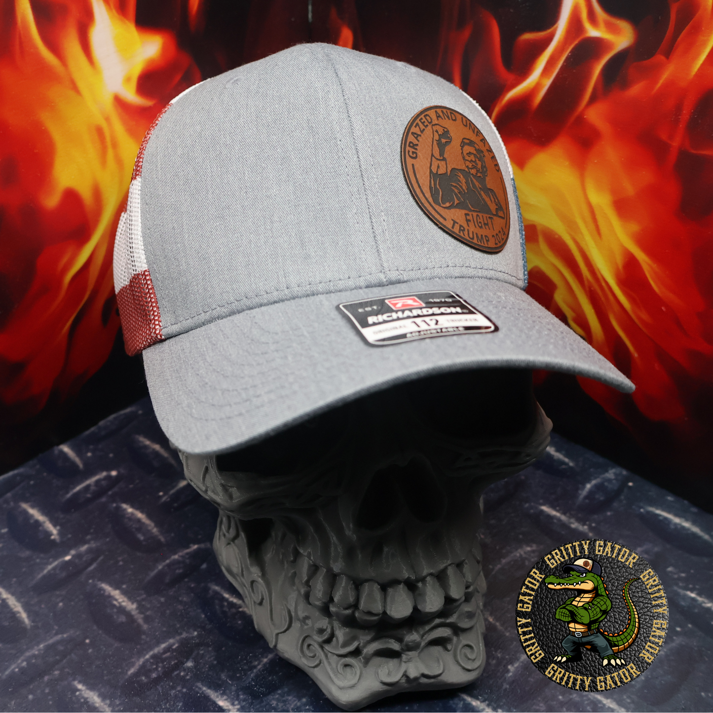 Trump 2024 Grazed and Unfazed Patch Hat