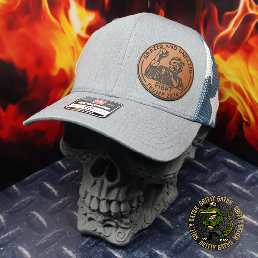 Trump 2024 Grazed and Unfazed Patch Hat