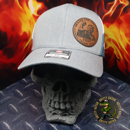 Trump 2024 Grazed and Unfazed Patch Hat
