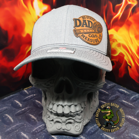No Other Dad Can Measure Up Buckskin Patch Hat