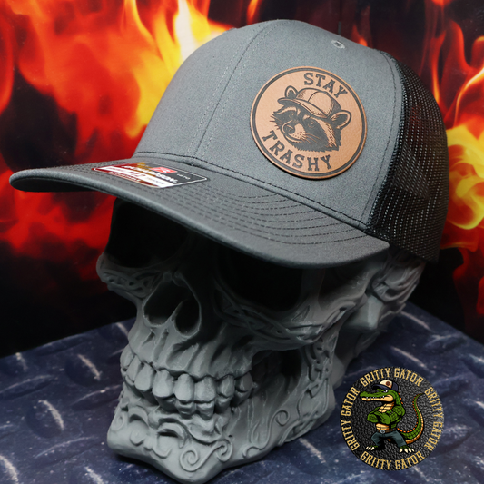 Stay Trashy Raccoon Patch Hat
