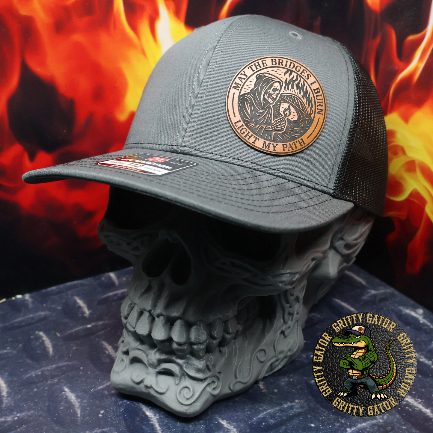 May the Bridges I Burn Light My Path Patch Hat