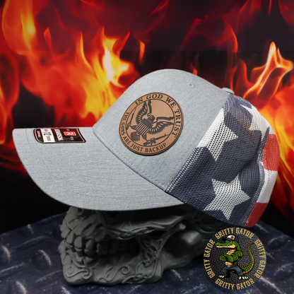 In God We Trust, The Guns Are Just Backup Patch Hat