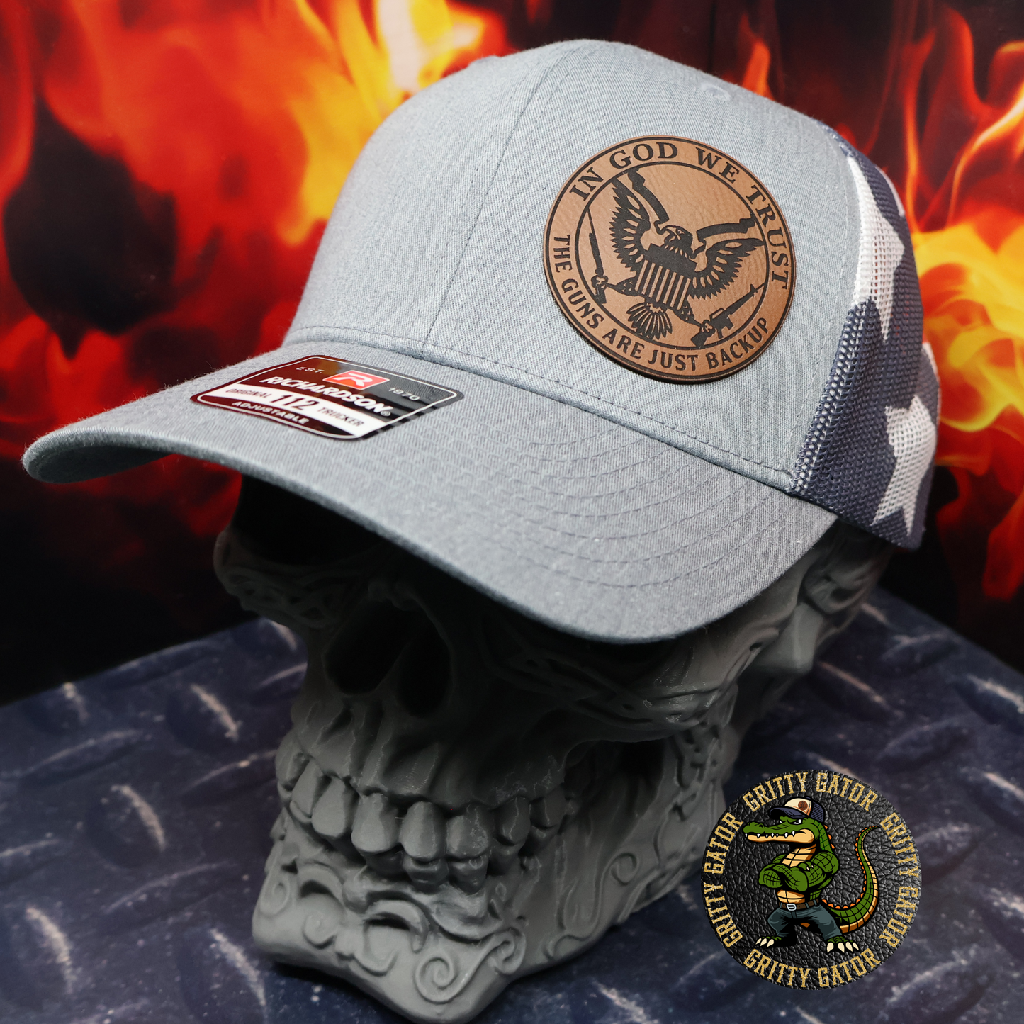 In God We Trust, The Guns Are Just Backup Patch Hat