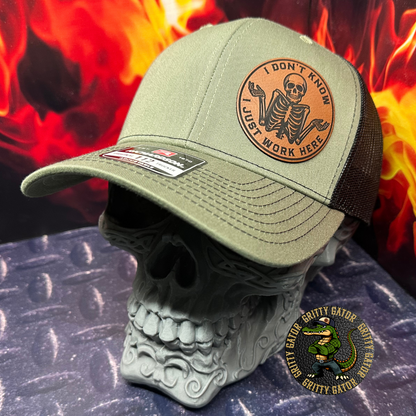 I Don't Know I Just Work Here Patch Hat
